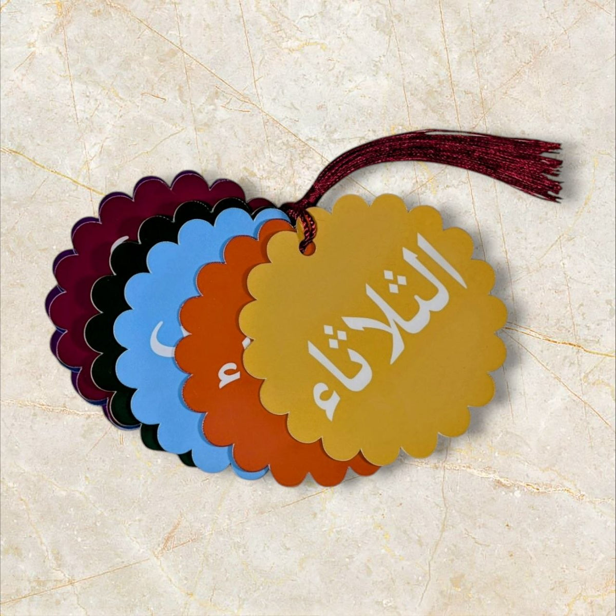 بطاقات أيام الأسبوع